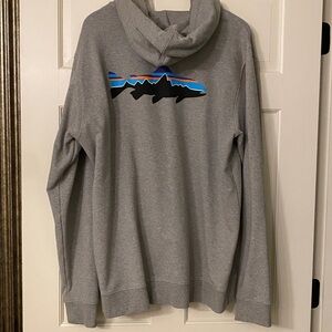 Patagonia Men’s Trout Midweight Full Zip Hoodie Sweatshirt Gray | Size XL